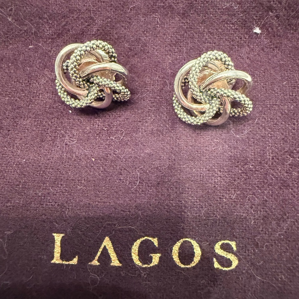 Lagos Sterling Silver Knot Stud Earrings